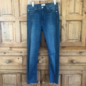 Hudson Barbara High Rise 26 Jeans Raw Hem
